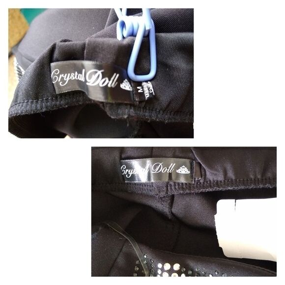 Crystal Doll Abstract Studded Strapless Bodycon Metallic Cocktail Dress - Picture 4 of 11